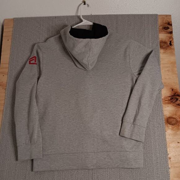 Tapout Sweatshirt Hoodie Mens Medium Gray Logo MMA Spell Out Full Zip - Picture 8 of 13